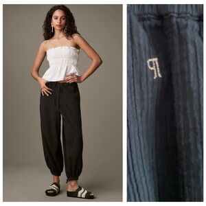 Anthropologie Pilcro Dark Gray Seersucker Parachute Pants Medium